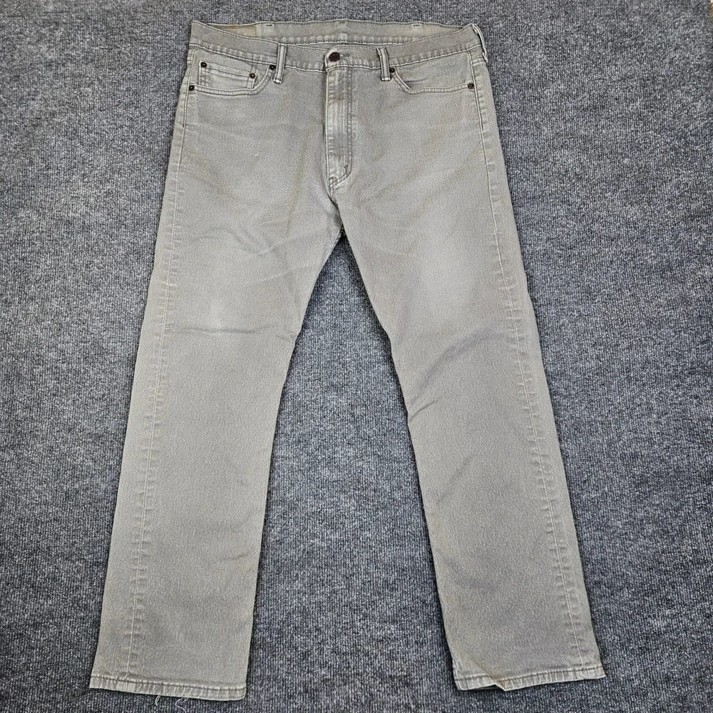 Levis 513‎ Jeans Men's 38x30 Slim Straight Gray Denim Medium Wash